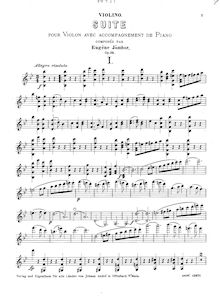 Partition de violon,  pour violon et Piano, Op.25, B♭ major