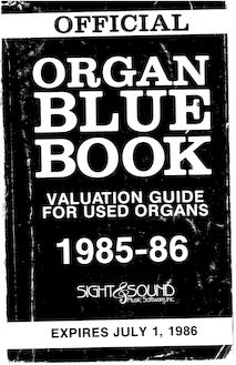Organ Blue Book - 1985-1986