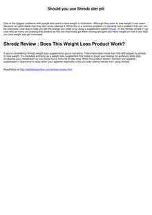 For a full Shredz Weight loss supplement review be sure to check this out!