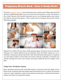 Pregnancy Miracle Review - The Infertility Cure Guide