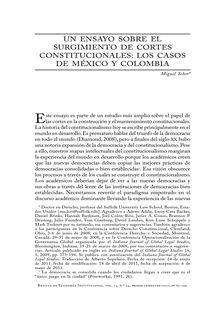 Un ensayo sobre el surgimiento de cortes constitucionales: los casos de México y Colombia (An essay on the emergence of constitutional courts: The cases of Mexico and Colombia)