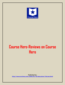 Course Hero-Reviews on Course