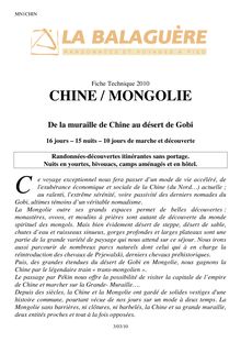 Télécharger la fiche - CHINE / MONGOLIE