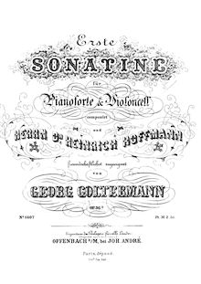 Partition de piano (avec partition de violon) et partition de violoncelle, Sonatina Op.36