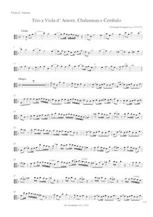 Partition viole de gambe d amore, Trio Sonata en F Major, GWV 210