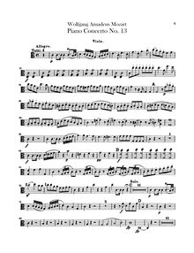 Partition altos, Piano Concerto No.13, C major, Mozart, Wolfgang Amadeus par Wolfgang Amadeus Mozart
