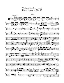 Partition altos, Piano Concerto No.27, B♭ major, Mozart, Wolfgang Amadeus
