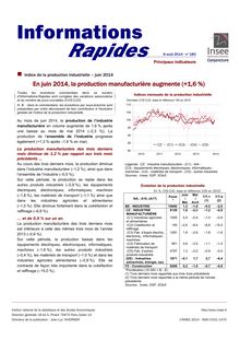 Production manufacturière - Document de l INSEE