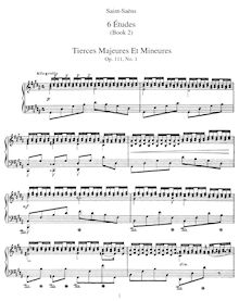 Partition complète, 6 Etudes, Op.111, Saint-Saëns, Camille