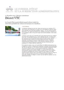 Décret VTC - Conseil d Etat