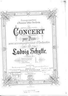 Partition complète, Piano Concerto, Op.28, Schytte, Ludvig