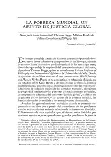 Hacer justicia a la humanidad (Global Poverty, a Global Justice Issue )