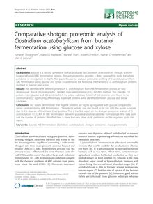 Comparative shotgun proteomic analysis of Clostridium acetobutylicumfrom butanol fermentation using glucose and xylose
