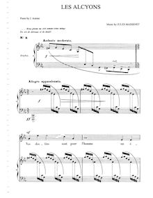Partition complète (C minor: medium voix et piano), Les alcyons