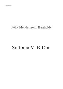 Partition violoncelles, corde Symphony No.5 en B♭ major, Sinfonia V