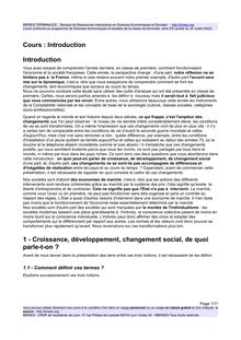 Cours  : Introduction Introduction 1 - Croissance, développement ...