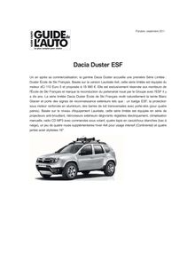 Dacia Duster ESF, septembre 2011