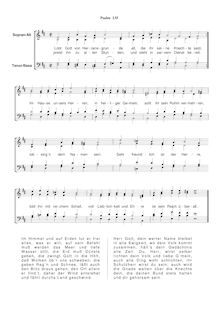 Partition Ps.135: Lobt Gott von Herzengrunde, SWV 240, Becker Psalter, Op.5