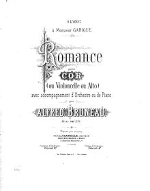 Partition de viole de gambe, Romance, Romance for Horn (or Cello, or Viola)
