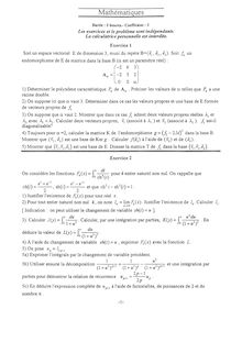 Mathématiques 2003 Classe Prepa ATS Concours ATS (Adaptation Technicien Supérieur)