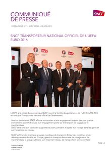 UEFA Euro 2016 : la SNCF sera le transporteur national officiel