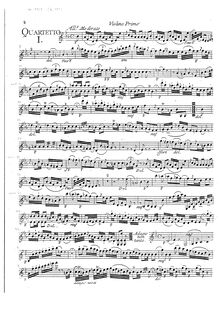 Partition parties complètes, 6 corde quatuors, G.189-194 (Op.24)