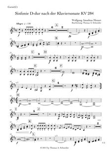 Partition cor 1/2 (C), Piano Sonata No.6, Dürnitz Sonata, D major