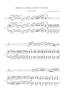 Partition complète, Basson Sonata, Sonata para fagot y piano con tres movimientos