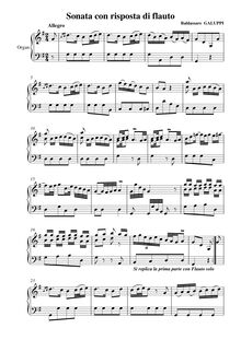Partition complète, Sonata con risposta di flauto, Galuppi, Baldassare