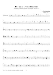 Partition Bassus, Trio de la Troisième Mode, Philips, Peter par Peter Philips