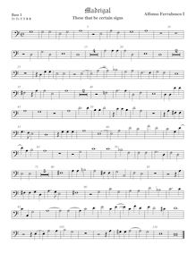 Partition viole de basse 1, madrigaux, Ferrabosco Sr., Alfonso par Alfonso Ferrabosco Sr.