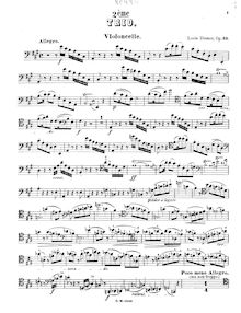 Partition violoncelle, Piano Trio No.2, Op.23, A major, Diémer, Louis