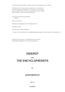 Diderot and the Encyclopædists - Volume II.
