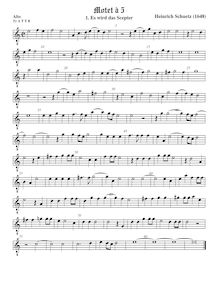 Partition ténor viole de gambe 1, octave aigu clef, Geistliche Chor-Music, Op.11 par Heinrich Schütz