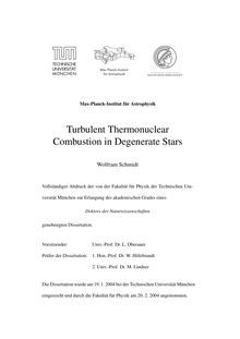Turbulent thermonuclear combustion in degenerate stars [Elektronische Ressource] / Wolfram Schmidt