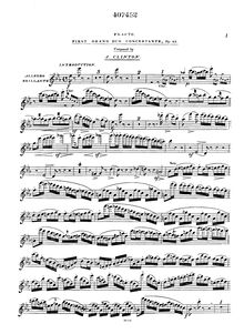 Partition flûte, Grand Duo Concertante No.1, Op.43, Clinton, John