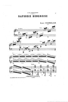 Partition complète, Rhapsodie Hongroise, Op.13, Chandelier, Albert