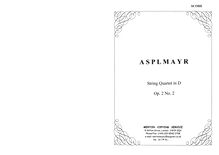 Partition complète, corde quatuor, Op.2 No.2, D major, Asplmayr, Franz