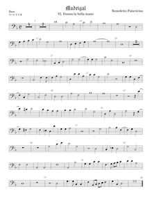 Partition viole de basse, Madrigali a 5 voci, Libro 1, Pallavicino, Benedetto