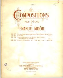 Partition complète, Intermezzo, Op.69, Moór, Emanuel
