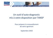 Un outil d auto-diagnostic mis à votre disposition par l ANSP