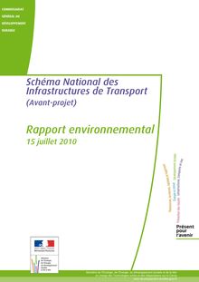 Schéma national des infrastructures de transport. : 2010