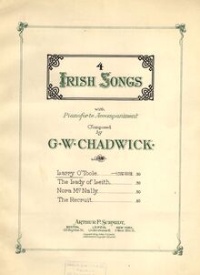 Partition couverture couleur, Four Irish chansons, F.222, Chadwick, George Whitefield