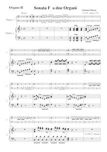 Partition orgue 2, Sonate F-Dur für zwei Tasteninstrumente, F major