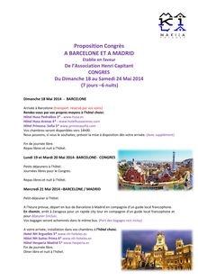 Visiter Barcelone et Madrid - mai 2014
