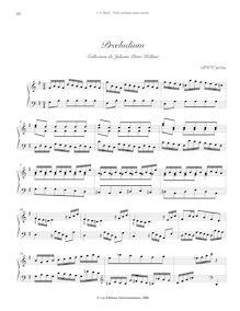 Partition 3 préludes en G major/minor: BWV 902a, BWV 902b, BWV 930, Applicatio & other short préludes
