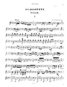 Partition violon 2, corde quatuor No.5, F minor, Volkmann, Robert
