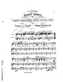 Partition , I Have Something Sweet to Tell You, Sunset Chimes, 12 Songs for Voice with Piano or Organ