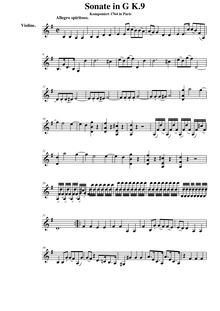 Partition de violon, violon Sonata, Violin Sonata No.4 par Wolfgang Amadeus Mozart