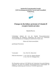 Changes in the kidney proteome of vitamin D receptor knock-out mice [Elektronische Ressource] / Daniela Perovic